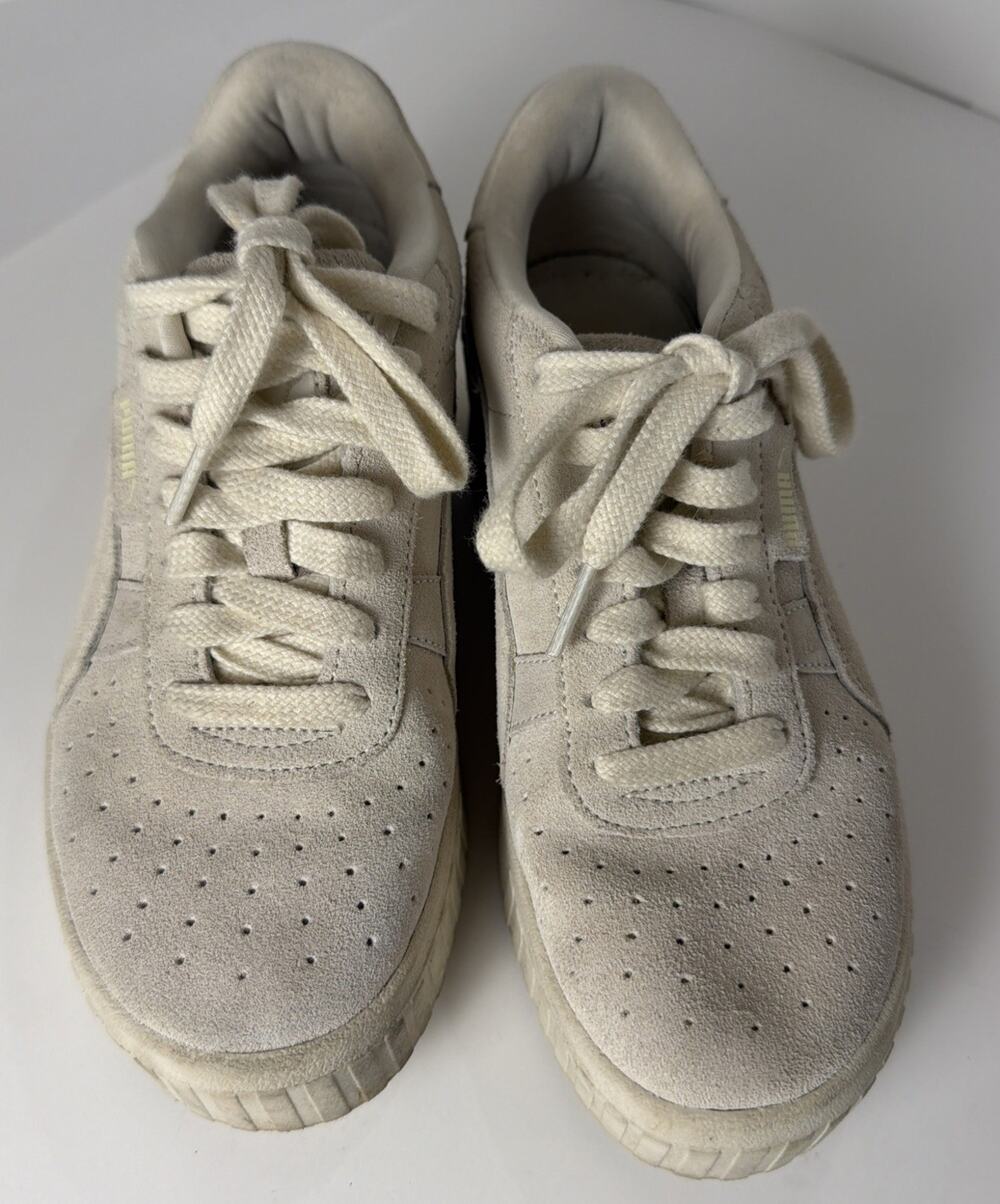 Puma Cali Wedge Tonal Women’s Wedge Suede Sneaker Sz 7 EU 37.5